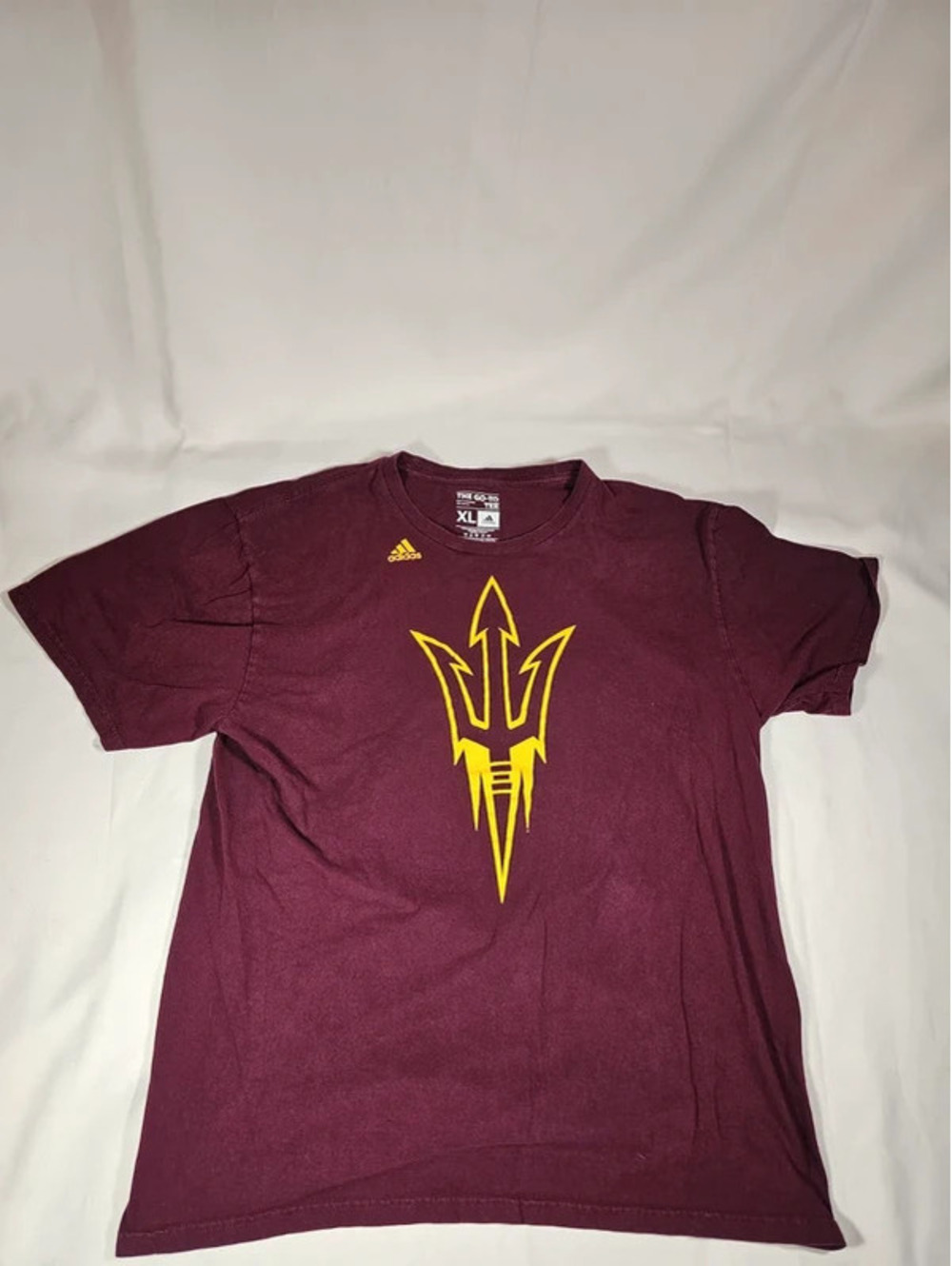 ADIDAS arizona state university ASU Sun Devils Maroon T-Shirt XL